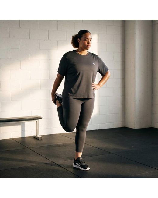 Adidas Originals Gray Workout Essentials Minimal Crew Neck T-Shirt