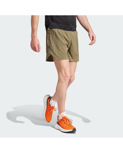 adidas Terrex Agravic Trail Running Shorts in Green for Men