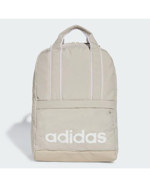 Adidas White Linear Essentials Backpack