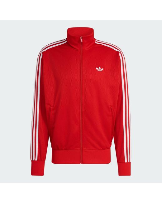 Adidas Red Firebird Adicolor Mesh Tracktop for men