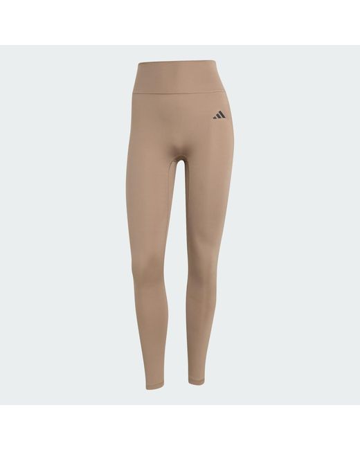 Mallas 7/8 Optimé Essentials No Front Rise Seam Adidas de color Natural