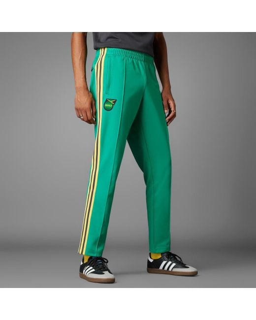 Adidas Green Jamaica Beckenbauer Tracksuit Bottoms