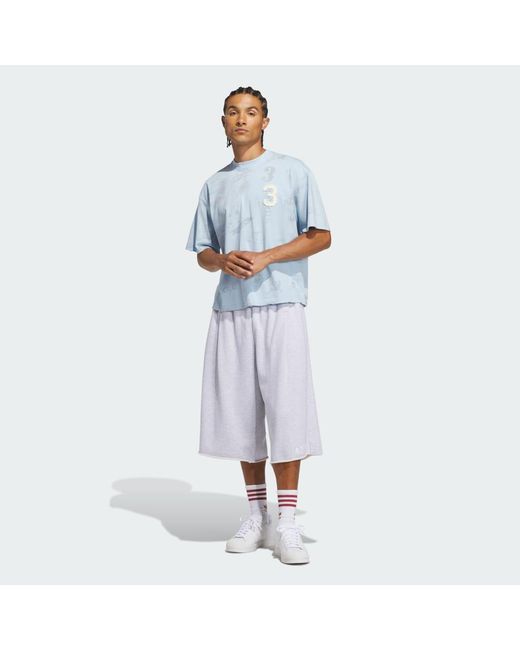 Adidas Blue Originals Varsity Graphic Tee for men