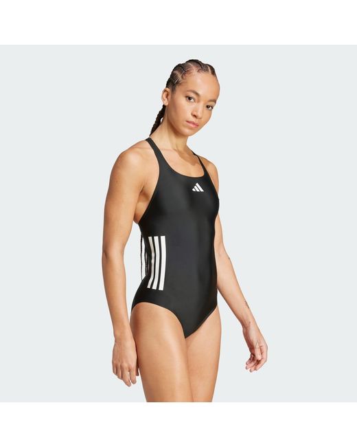 Adidas Originals Black 3-Stripes C-Back Swimsuit