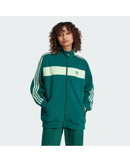 Adidas Originals Green Colorblock Track Top