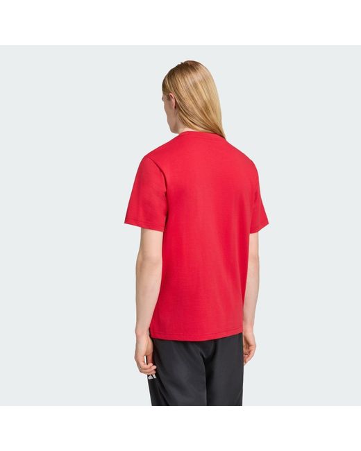 Adidas Red Manchester United Stadium Graphic T-Shirt for men