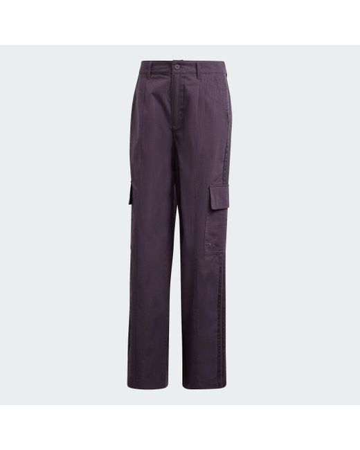 Adidas Purple Premium Essentials Ripstop Trousers