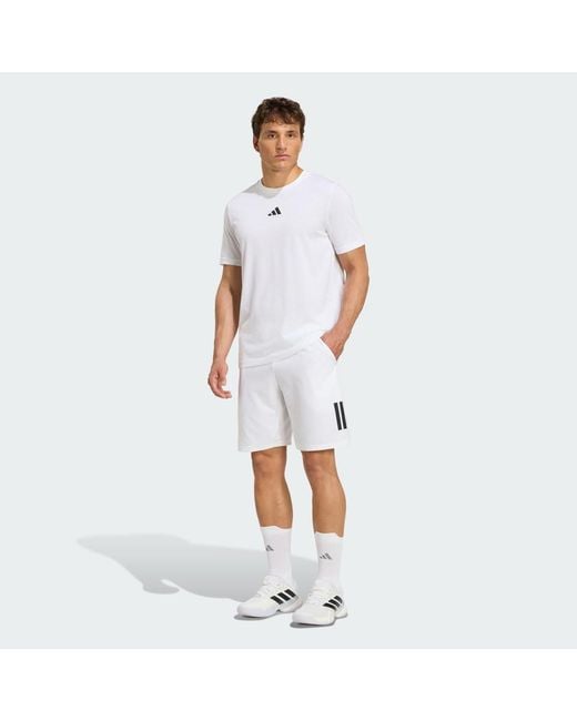 Adidas White Tennis Category Graphic T-Shirt for men