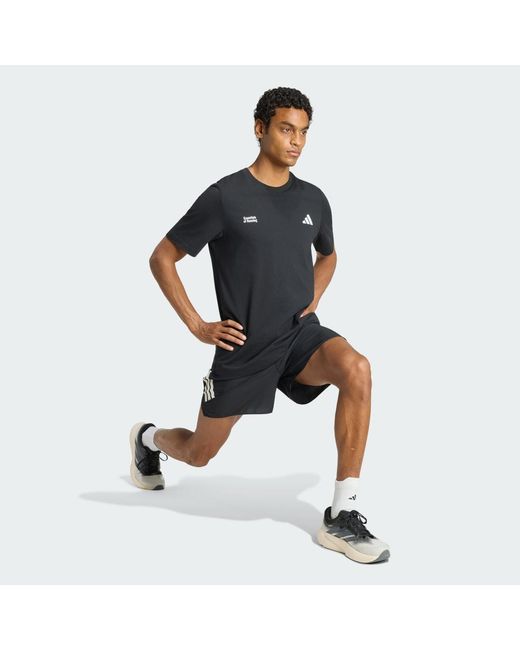 Adidas Originals Black Run Essentials Graphic T-Shirt for men
