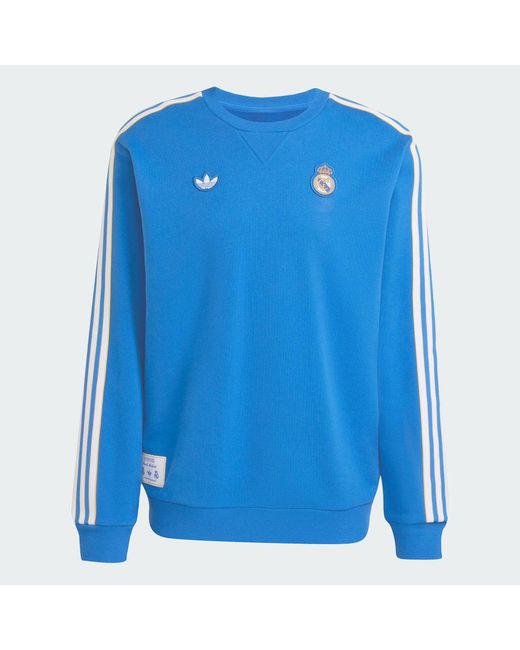 Adidas Blue Real Madrid Terrace Icons Sweatshirt for men