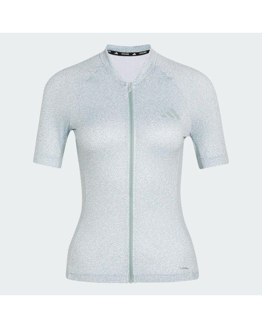 Adidas Blue Essentials Cycling Jersey Morph Graphic