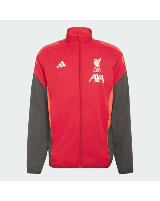 Adidas Red Liverpool Fc Tiro 25 Competition Presentation Jacket for men