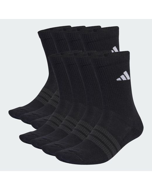 Adidas Black Essentials Cushioned Crew Sock 10Pp
