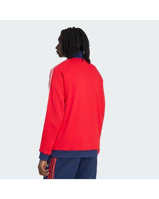 Adidas Red Arsenal Fc Og Half Zip Top for men