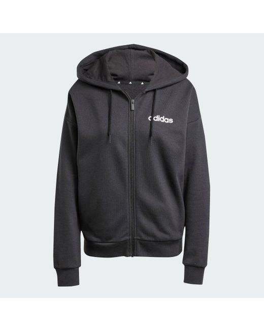 Adidas Black Kapuzensweatshirt W LIN FT FZ HD