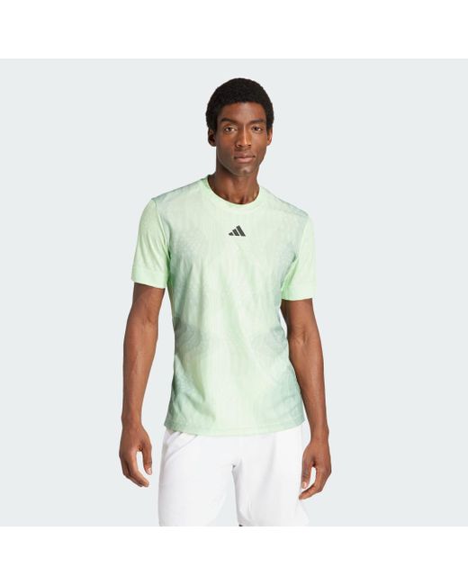 Adidas Green Tennis Airchill Pro Freelift T-shirt for men