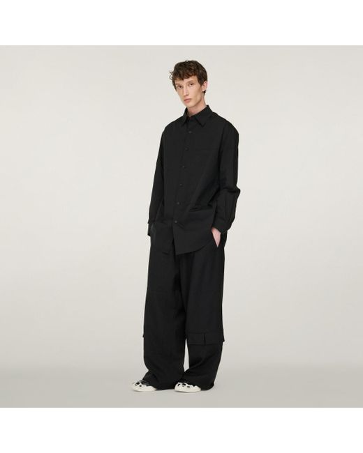 Camisa Deportiva De Algodón Y-3 Adidas de color Black