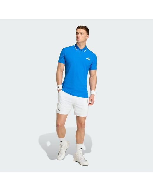 Adidas Blue Tennis Tennis Climacool Freelift Polo Shirt Pro Ke6689 for men