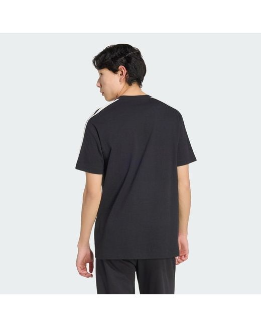 Adidas Blue Kit 3-Stripes Regular T-Shirt for men