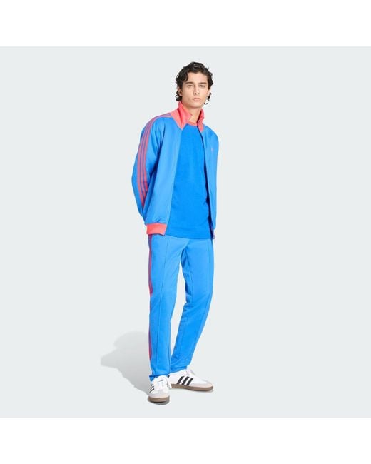 Adidas Blue 3-Stripes T-Shirt for men