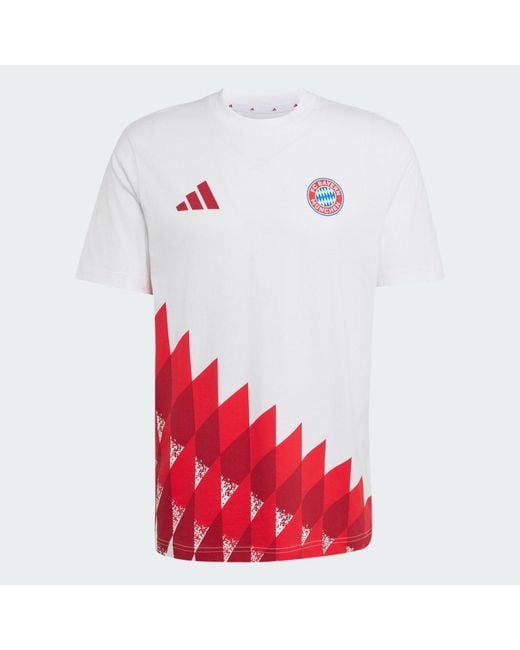 Adidas Red Fc Bayern Muenchen Anthem Graphic T-Shirt for men
