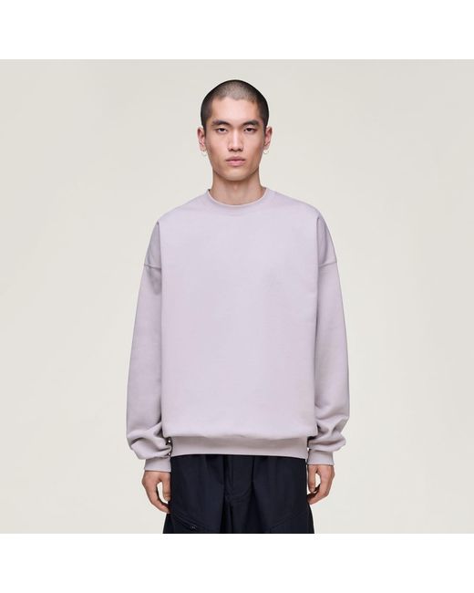 Adidas Purple Y-3 Brushed Terry Crew Sweatshirt