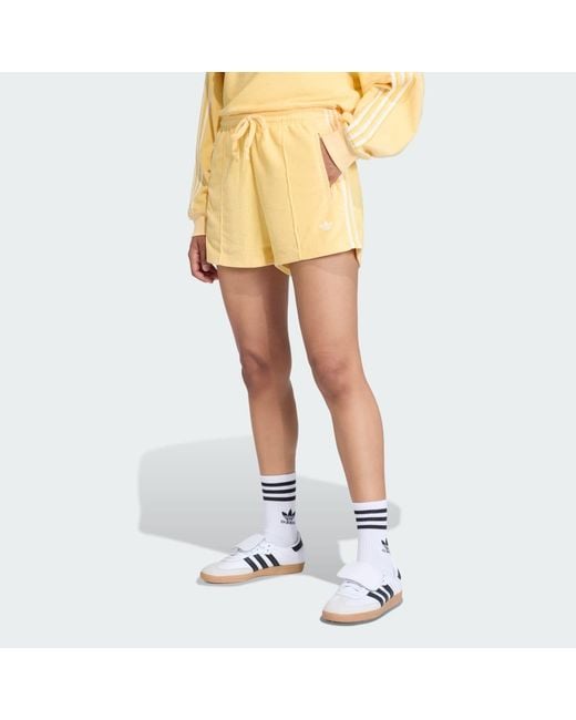 Adidas Yellow Terry Towel Firebird Shorts