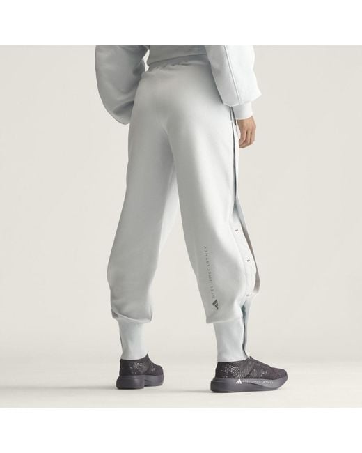 Adidas White By Stella Mccartney Wide Leg Tracksuit Bottoms