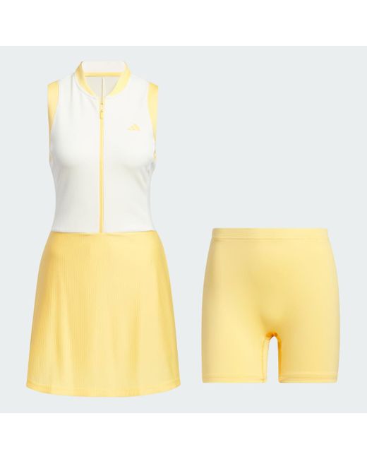 Adidas Yellow Women's Ultimate365 Sleeveless Dress