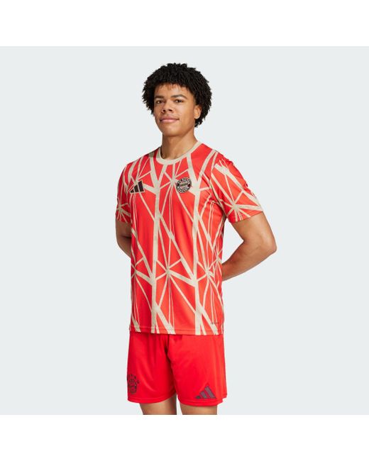 Adidas Red Fc Bayern Pre-Match Jersey for men