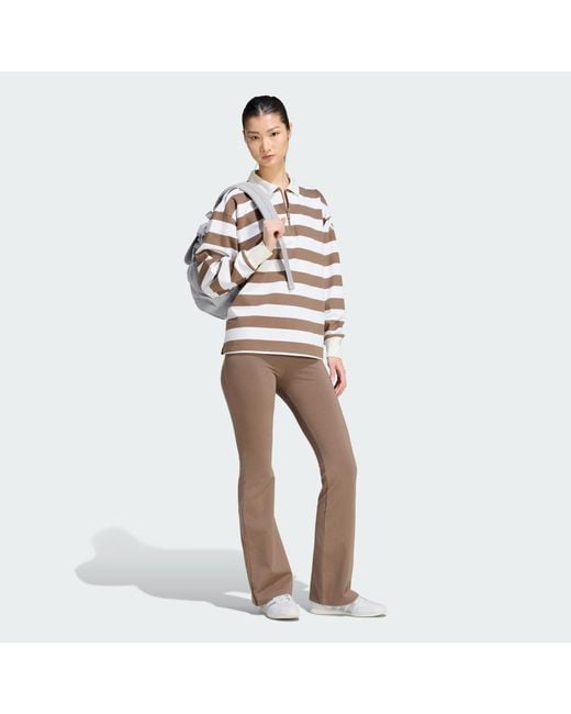 Adidas White Essentials Contemporary French Terry Longsleeve Polo