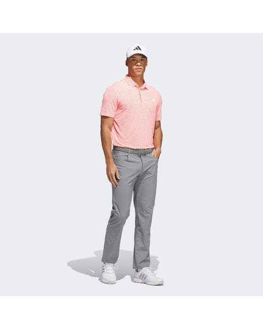 Adidas Red Ultimate365 Tour Cool Feeling Deco Polo Shirt for men