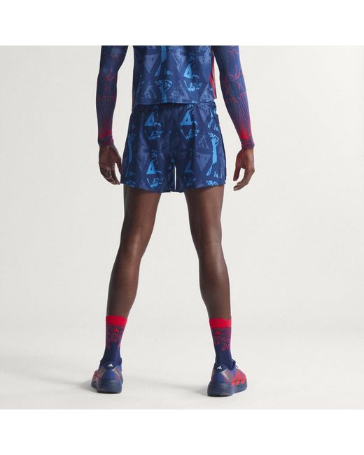 Adidas Blue Adizero Labrum Gel Pocket Shorts for men
