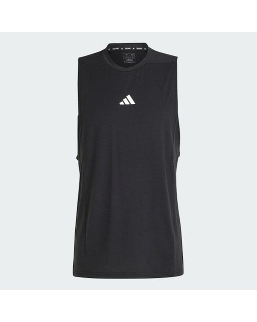 Adidas Black Designed For Training Workout Tank Top for men