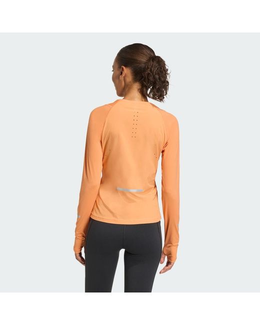 Adidas Orange Adi365 Climacool+ Long-Sleeve Top