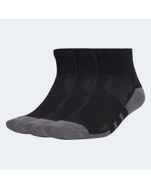 Adidas Black Essentials Climacool Quarter Socks 3 Pairs