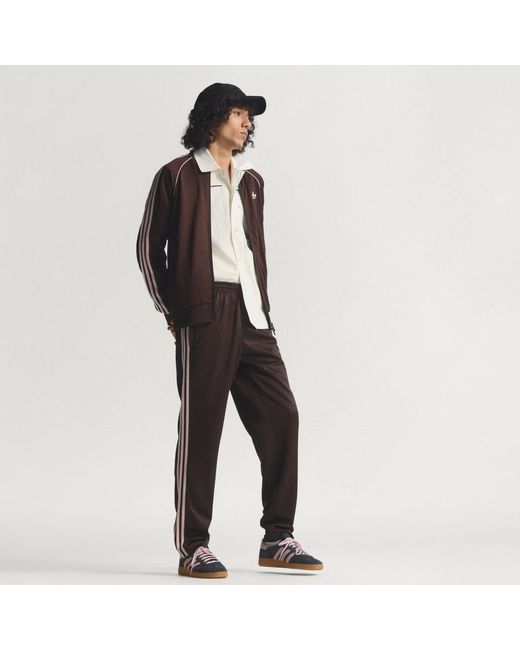 Adidas Brown Regular Tracksuit Bottoms for men