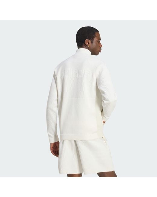Adidas White Munich 93 Knit Tracktop for men