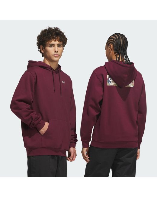 Adidas Purple Skateboarding Logo Hoodie