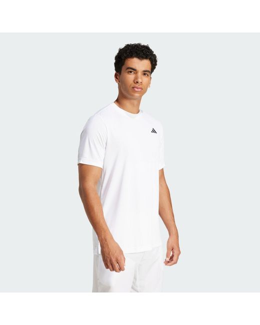 Adidas White Club Tennis Climacool Tee for men