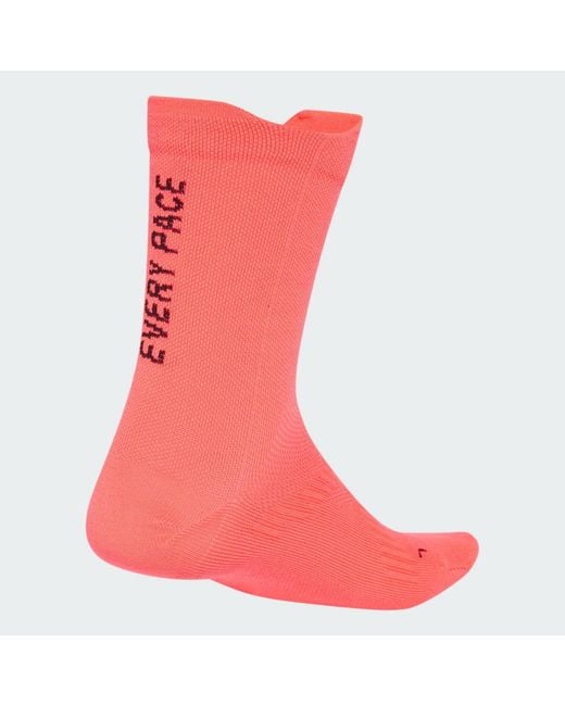 Adidas Red Running Message Crew Sock