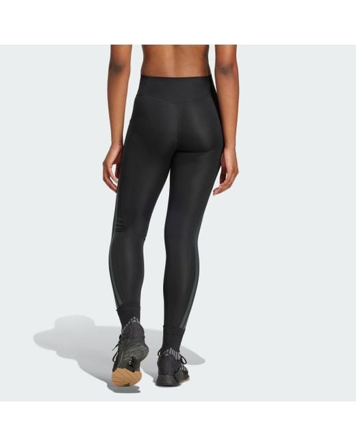 Adidas Originals Black Optimé 3-Stripes Full-Length Leggings