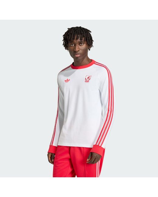 Adidas Red Liverpool Fc Originals Long Sleeve T-Shirt for men