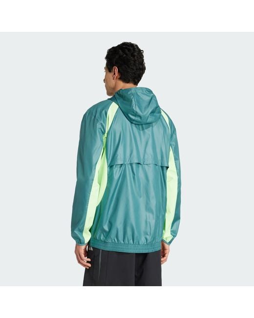 Adidas Blue Tech Apparel Windbreaker for men