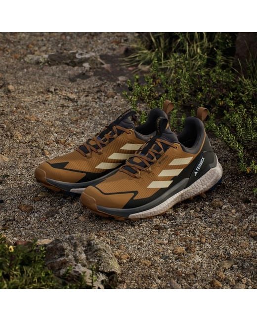 Adidas Blue Terrex Free Hiker 2.0 Low Gore-Tex Hiking Shoes for men