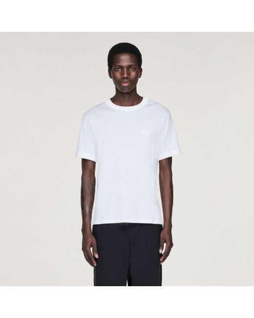 Adidas White Y-3 Slim Short Sleeve T-Shirt