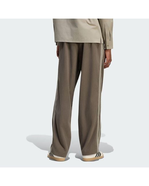 Adidas Brown Firebird Corduroy Track Trousers for men
