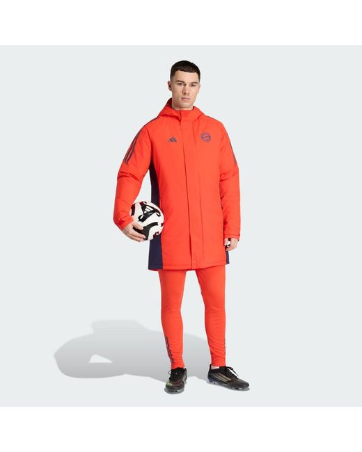 Adidas Red Fc Bayern Tiro 24 Stadium Parka for men