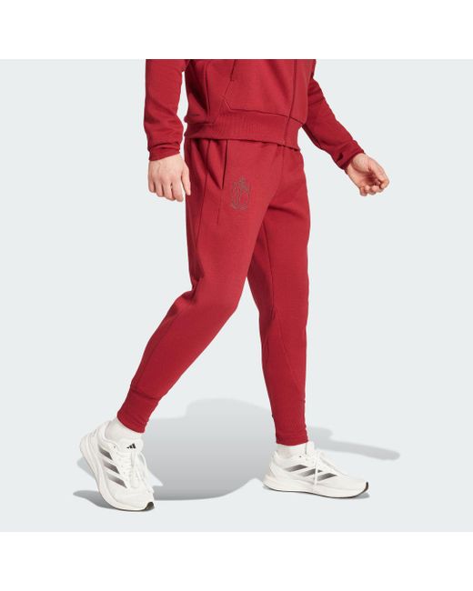 Adidas Red Belgium Travel Tracksuit Bottoms for men