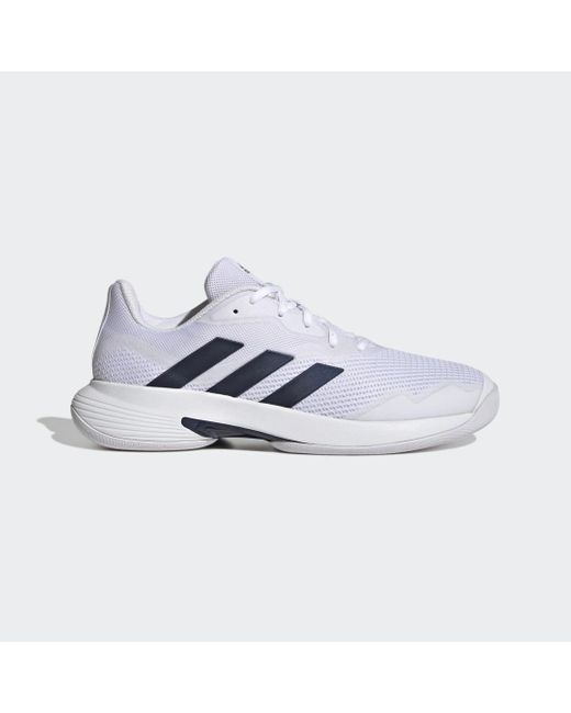 Adidas White Courtjam Control Tennis Shoes for men